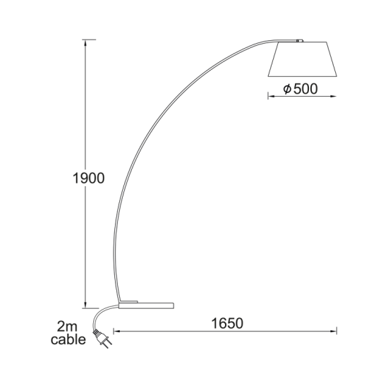 Φωτιστικό επιδαπέδιο 1XE27 max 60W Μέταλλο + Μάρμαρο + Ύφασμα + PVC καλώδιο / Λευκό Φ50x190cm LENNON - acadecor 