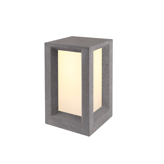 Garden floor luminaire 2xE27 max 7w LED White Concrete+PC 200x200x330mm   OPHELIA  - aca