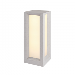 Φωτιστικό δαπέδου κήπου 3xE27 max 7w LED Λευκό Τσιμέντο+Πολυκαρμπονικό 200x200x560mm OPHELIA  - aca