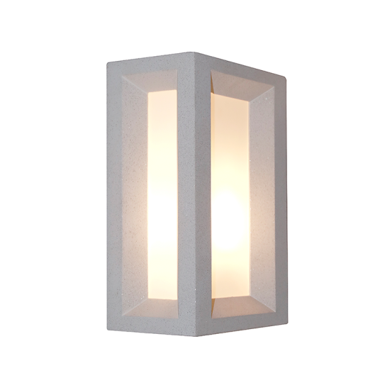 Απλίκα κήπου τοίχου 1xE27 max 7w LED Λευκό Τσιμέντο+Πολυκαρμπονικό 120x200x300mm  OPHELIA  - aca