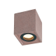 Ceilling light square 1 x GU10 35W Concrete / Natural 8,5X8,5XH10CM MONTE - acadecor