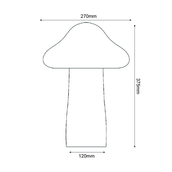 Φωτιστικό LED κήπου κολωνάκι μάυρο  IP65 10W 3000k 850LM 120° 375x270x120mm - BOLET - aca