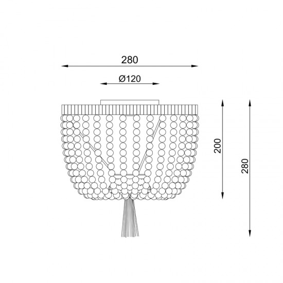 Φωτιστικό οροφής 1 x E27 LED 60W Ξύλο + Σχοινί / Λευκό + Φυσικό Φ25 SPETSES - acadecor