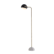 Floor light 1 x E27 60W Metal + Marble + PVC Cable / Matt black 24X44XH144CM OCEANUS - acadecor
