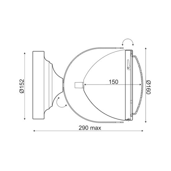 Φωτιστικό επίτοιχο 1 x E14 40W Μέταλλο + Διάφανο γυαλί + PVC καλώδιο  / Μάυρο μάτ Φ15,2ΧΗ24,7CM HARLEY - acadecor