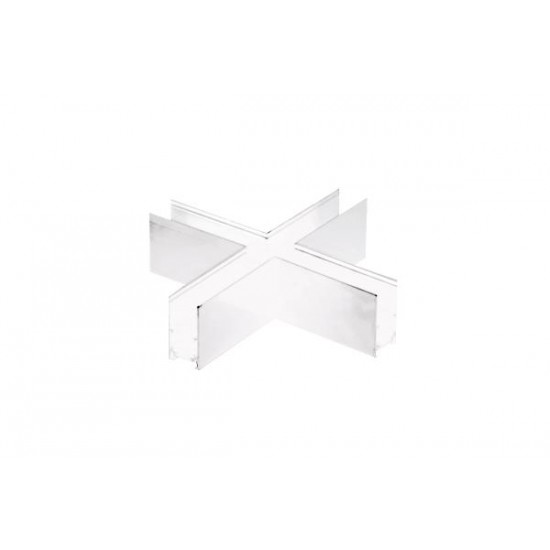 Σύνδεσμος + για μαγνητική ράγα 48V DC Οροφής - Κρεμαστή (200x200mm) Λευκό - MSCROSSW - aca