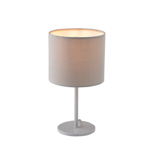 Φωτιστικό επιτραπέζιο 1XE14 max 40W Μέταλλο + Ύφασμα + PVC διάφανο καλωδιο / Λευκό Φ14ΧΗ28CM ARIOSO - acadecor 