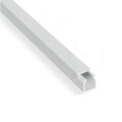 Κανάλι PVC διανομής καλωδίων χωρίς αυτοκόλλητη ταινία 15x10mm λευκό 2m - acaelec