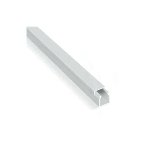 Κανάλι PVC διανομής καλωδίων χωρίς αυτοκόλλητη ταινία 15x10mm λευκό 2m - acaelec