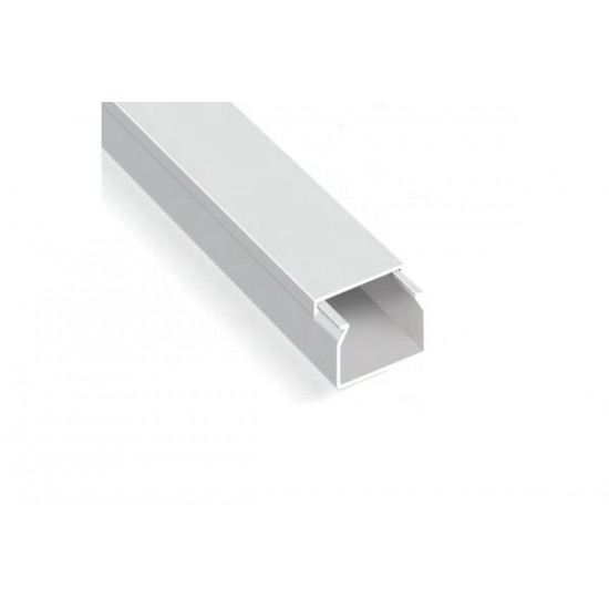 Κανάλι PVC διανομής καλωδίων χωρίς αυτοκόλλητη ταινία 60x60mm λευκό 2m - acaelec