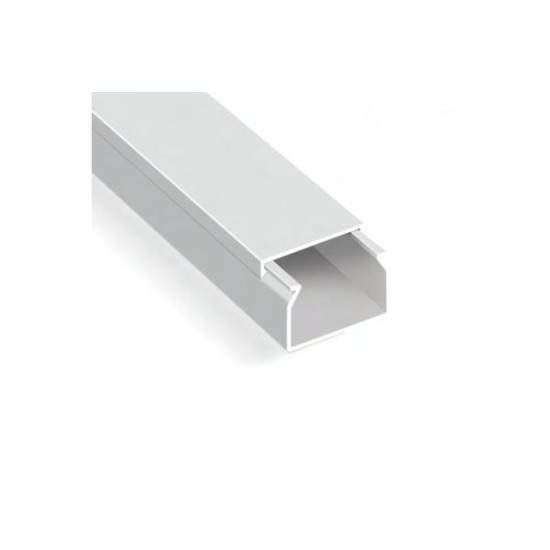 Κανάλι PVC διανομής καλωδίων χωρίς αυτοκόλλητη ταινία 80x60mm λευκό 2m - acaelec