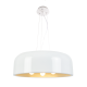 Pendant light 3xE27 60W max Aluminium +PVC transparent / Glossy white Φ48 SALON - acadecor