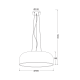 Pendant light 3xE27 60W max Aluminium +PVC transparent / Glossy black Φ48 SALON - acadecor