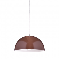 Φωτιστικό Κρεμαστό  1 x E27 60W Μέταλλο + PVC καλώδιο / Καφέ Φ40cm MELINA - acadecor