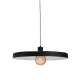 Pendant light 1 x E27 60W Metal + PVC cable - Fabric cable / Matt black Φ60ΧΗ120CM DOMENICA - acadecor   