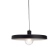 Pendant light 1 x E27 60W Metal + PVC cable - Fabric cable / Matt black Φ50ΧΗ120CM DOMENICA - acadecor   