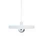 Pendant light 1 x E27 60W Metal + PVC cable - Fabric cable / Matt white Φ50ΧΗ120CM DOMENICA - acadecor   