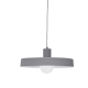 Pendant light 1 x E27 60W Metal + PVC cable - Fabric cable / Matt Grey + White Φ36ΧΗ120CM DOMENICA - acadecor   