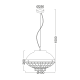 Pendant light 1 x E27 60W Metal + Twisted fabric white cable / Polished white + Polished copper Φ40ΧΗ150CM LETO - acadecor
