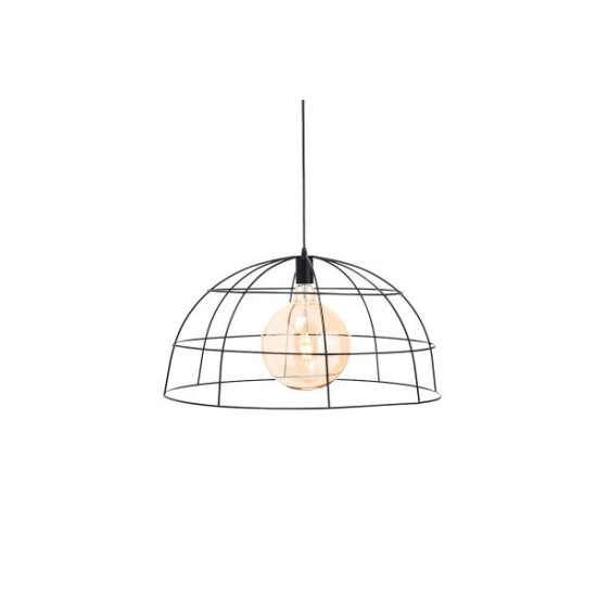 Φωτιστικό κρεμαστό 1 x E27 60W Μέταλλο + PVC  καλώδιο / Μάυρο μάτ Φ40ΧΗ120CM PROMETHEUS - acadecor