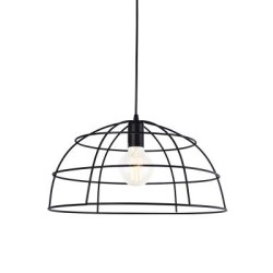 Φωτιστικό κρεμαστό 1 x E27 60W Μέταλλο + PVC  καλώδιο / Μάυρο μάτ Φ60ΧΗ120CM PROMETHEUS - acadecor