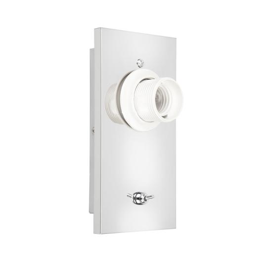 Φωτιστικό βάση επίτοιχο 1xE27 max 60W Μέταλλο / Χρώμιο 18X9CM PYTHON - acadecor 