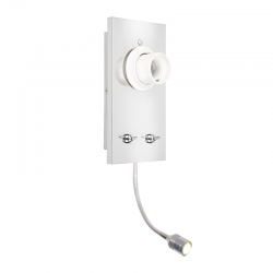 Φωτιστικό βάση επίτοιχο 1xE27 max 60W + LED 3W 3200K 210Lm  Μέταλλο / Χρώμιο 18X9CM PYTHON - acadecor 