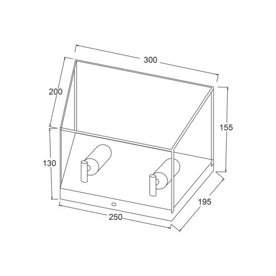 Φωτιστικό επίτοιχο 2xE27 max 60W Μέταλλο / Λευκό μάτ 30Χ15,5ΧΗ20CM PISSARO - acadecor 