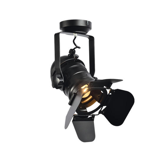 Ceilling light 1 x E27 60W Metal + PVC black cable / Matt black 34Χ20ΧΗ40CM ALMODOVAR - acadecor