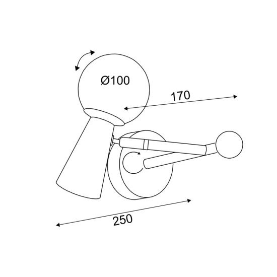 Φωτιστικό επίτοιχο 1xG9 max 28W + 1xGU10 max 35W Μέταλλο + Γυαλί / Χρυσό + Λευκό 22Χ20Χ17CM KIMOLOS - acadecor