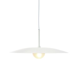 Φωτιστικό Κρεμαστό  1 x G9 28W Μέταλλο + PVC καλώδιο / Αμμώδες λευκό + Αμμοβολή Φ40Χ120CM AFINAR - acadecor