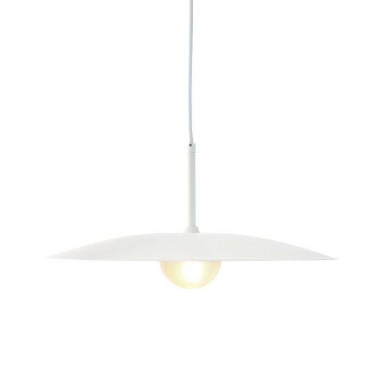 Pendant light 1 x G9 28W Metal + Glass + PVC cable / Sand white + Sand blast Φ40Χ120CM AFINAR - acadecor