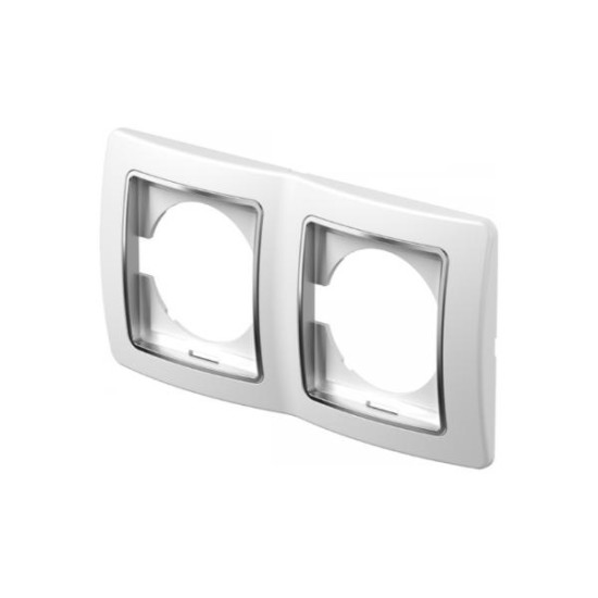Πλαίσιο διακοσμητικό 2 Θέσεων Οριζόντιο λευκό PW / TEM EKONOMIK  
