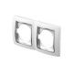 Πλαίσιο διακοσμητικό 2 Θέσεων Οριζόντιο λευκό PW / TEM EKONOMIK  