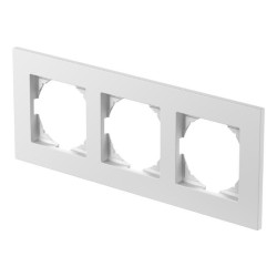 Πλαίσιο 3Θέσεων PW Λευκό / FLAT LOGIQ TEM 