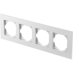 Πλαίσιο 4Θέσεων PW Λευκό / FLAT LOGIQ TEM 