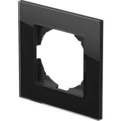 Πλαίσιο 1Θέσης GD Γυαλί Μάυρο / PRIME LOGIQ TEM 