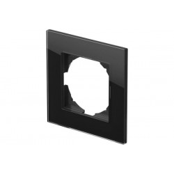 Πλαίσιο 1Θέσης GD Γυαλί Μάυρο / PRIME LOGIQ TEM 