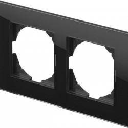 Πλαίσιο 2Θέσεων GD Γυαλί Μάυρο / PRIME LOGIQ TEM 