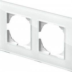 Πλαίσιο 2Θέσεων GL Γυαλί Λευκό / PRIME LOGIQ TEM 