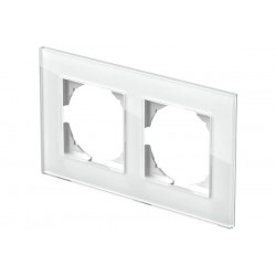 Πλαίσιο 2Θέσεων GL Γυαλί Λευκό / PRIME LOGIQ TEM 
