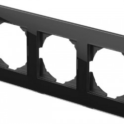 Πλαίσιο 3Θέσεων GD Γυαλί Μάυρο / PRIME LOGIQ TEM 