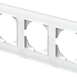 Πλαίσιο 3Θέσεων GL Γυαλί Λευκό / PRIME LOGIQ TEM 