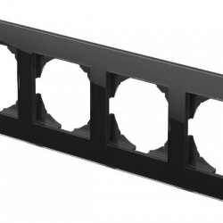 Πλαίσιο 4Θέσεων GD Γυαλί Μάυρο / PRIME LOGIQ TEM 