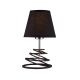 Φωτιστικό επιτραπέζιο 1XE27 max 60W Μέταλλο + Ύφασμα + PVC διάφανο καλωδιο / Μάυρο μάτ - Χρώμιο + Μάυρο Φ15ΧΗ28CM LAGOS - acadecor 