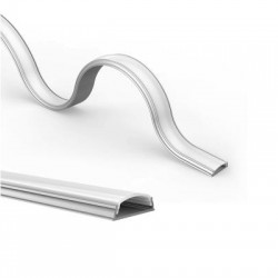 Προφίλ οροφής / Κρεμαστό / Επίτοιχο έυκαμπτο αλουμινίου με οπάλ κάλυμμα 2μέτρα 17,8mmx6mm WHIP - P114NU - aca