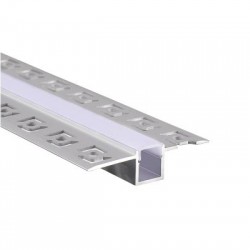 Προφίλ γυψοσανίδας αλουμινίου με οπάλ κάλυμμα 2μέτρα 52,5mmx13mmx12,5mm - JADE - P121U - aca