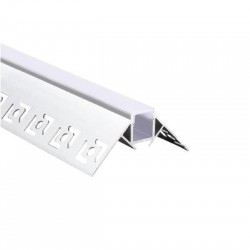 Προφίλ γυψοσανίδας αλουμινίου με οπάλ κάλυμμα 2μέτρα 50mmx22mmx12,5mm ISLA - P122U - aca