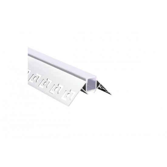 Προφίλ γυψοσανίδας αλουμινίου με οπάλ κάλυμμα 2μέτρα 50mmx22mmx12,5mm ISLA - P122U - aca