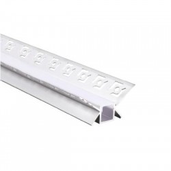 Προφίλ γυψοσανίδας αλουμινίου με οπάλ κάλυμμα 2μέτρα 46mmx24mmx12,5mm MARGO - P123/U - aca